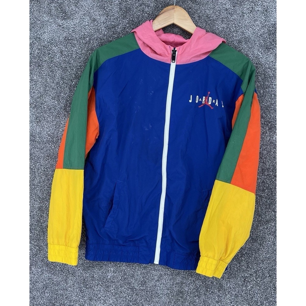 Nike Air Jordan Jumpman Classics Colorblock Hooded Windbreaker Jacket Youth L